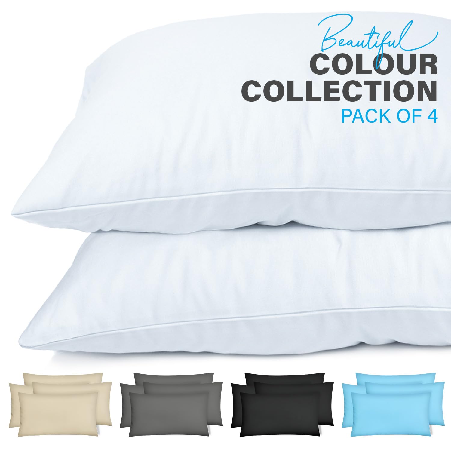 Premium Microfiber Pillow Covers with Envelope Closure