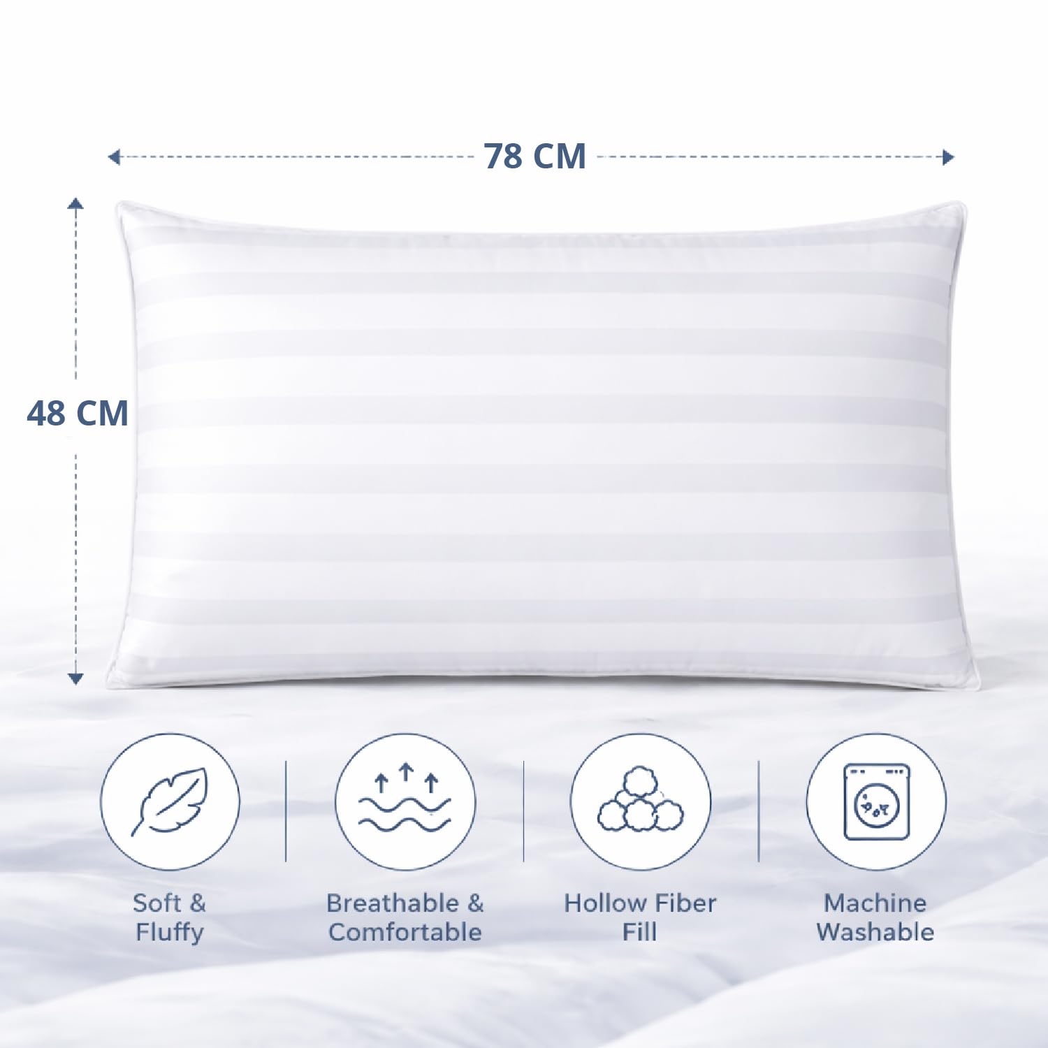 Microfiber Satin Stripe Bounce Back Pillows