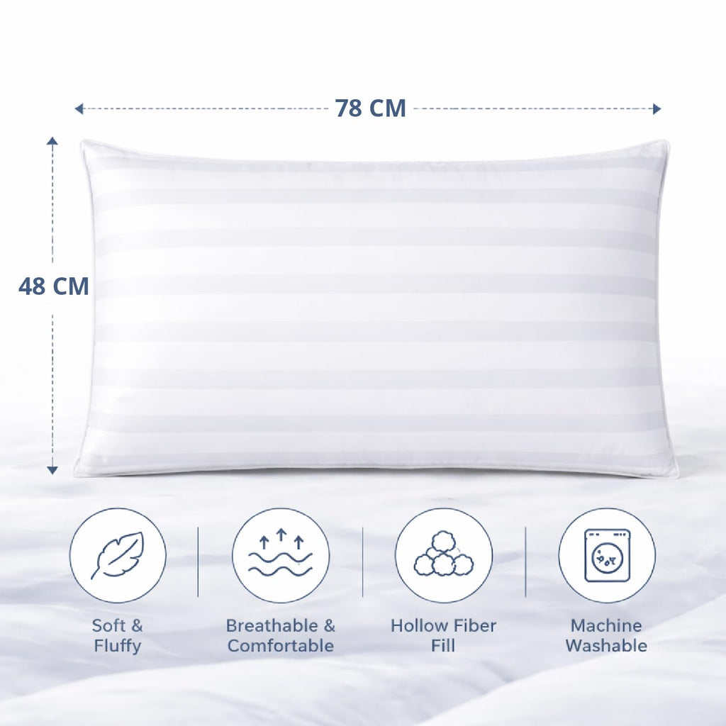 Microfiber Satin Stripe Bounce Back Pillows