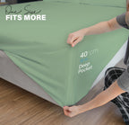 Soft Microfibre Fitted Sheets 40CM - Breathable Wrinkle Free & Fade Resistant