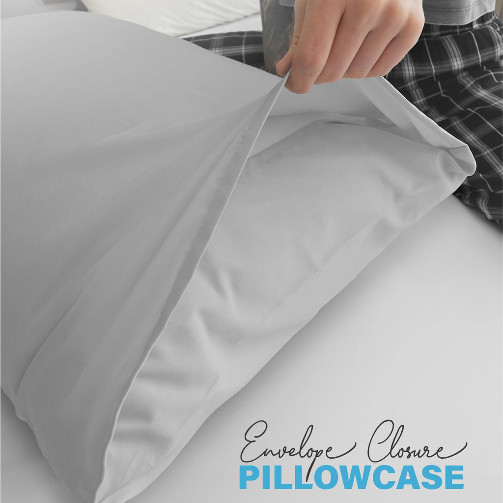 Premium Microfiber Pillow Covers with Envelope Closure