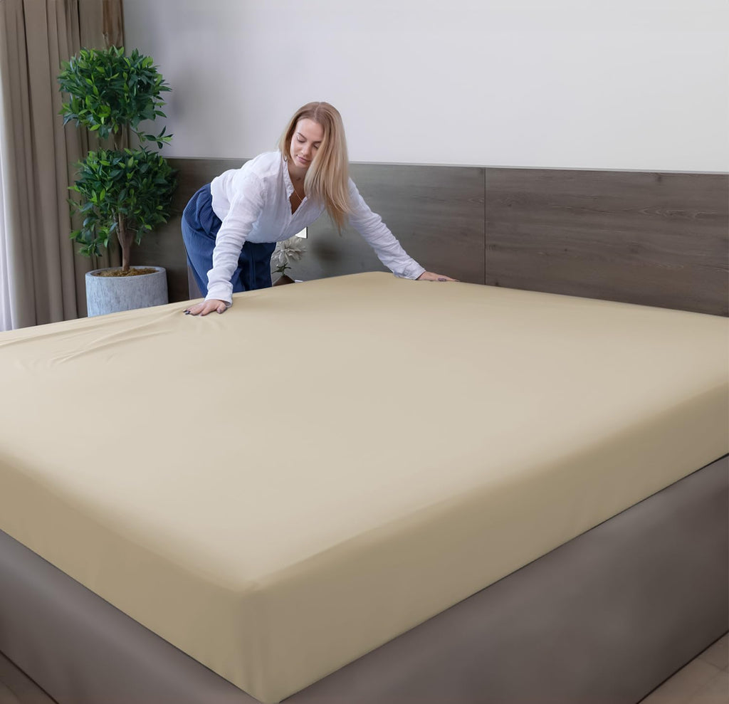 Soft Microfibre Fitted Sheets 40CM - Breathable Wrinkle Free & Fade Resistant