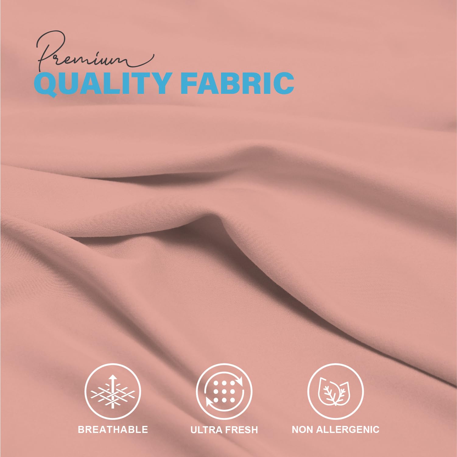 Premium Microfiber Pillow Covers with Envelope Closure