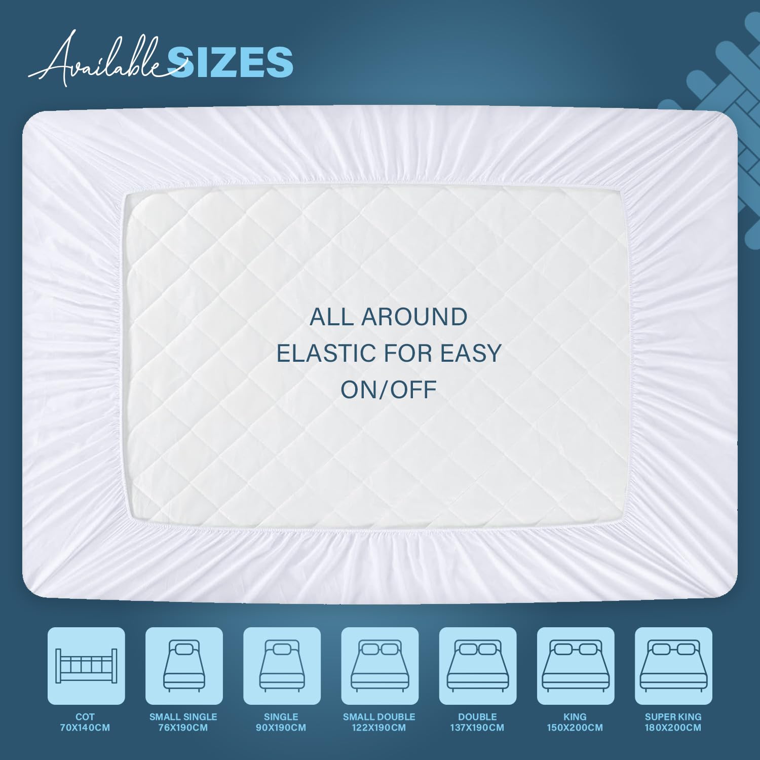 Luxury Quilted Single Mattress Topper – Hypoallergenic Comfort