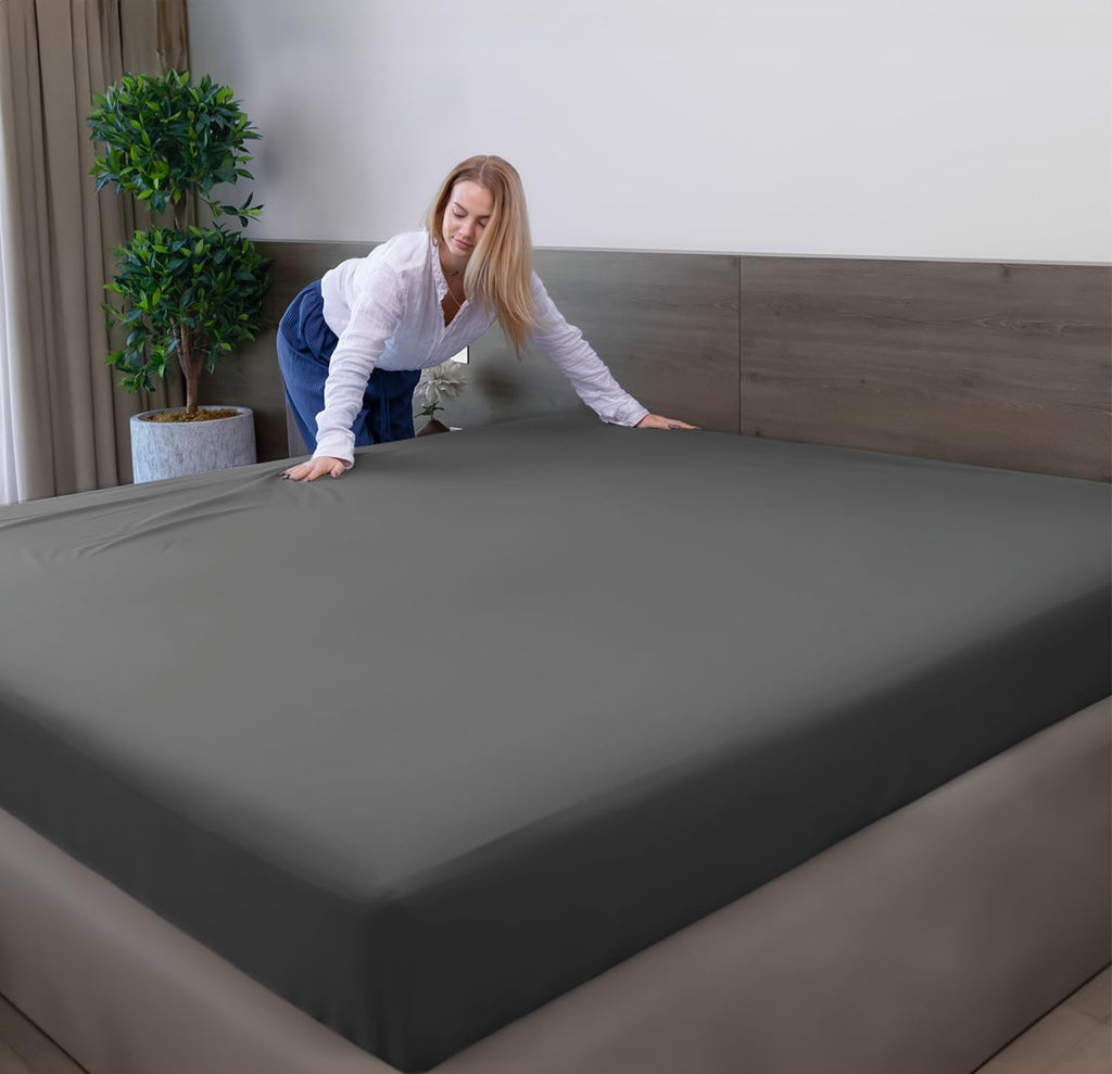 Soft Microfibre Fitted Sheets 40CM - Breathable Wrinkle Free & Fade Resistant