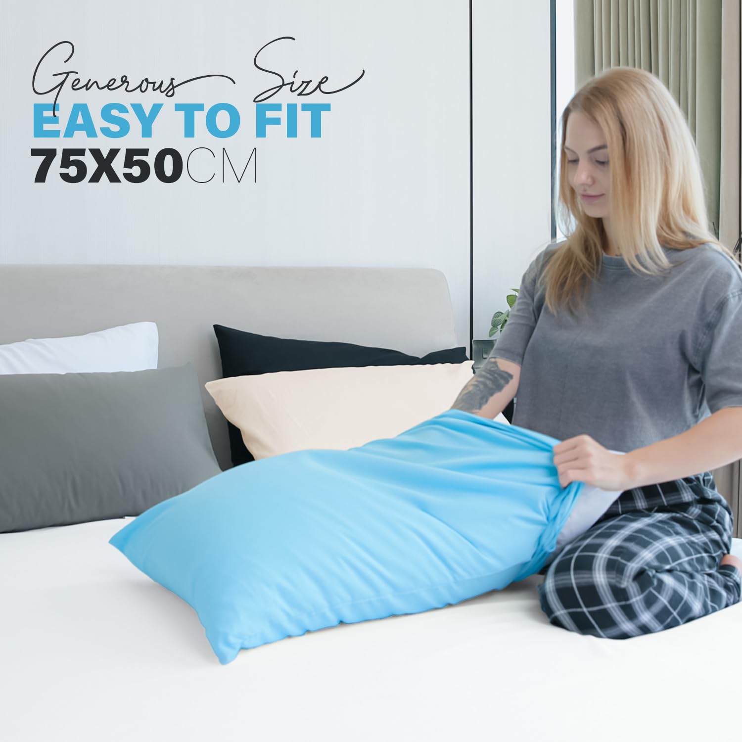 Premium Microfiber Pillow Covers with Envelope Closure