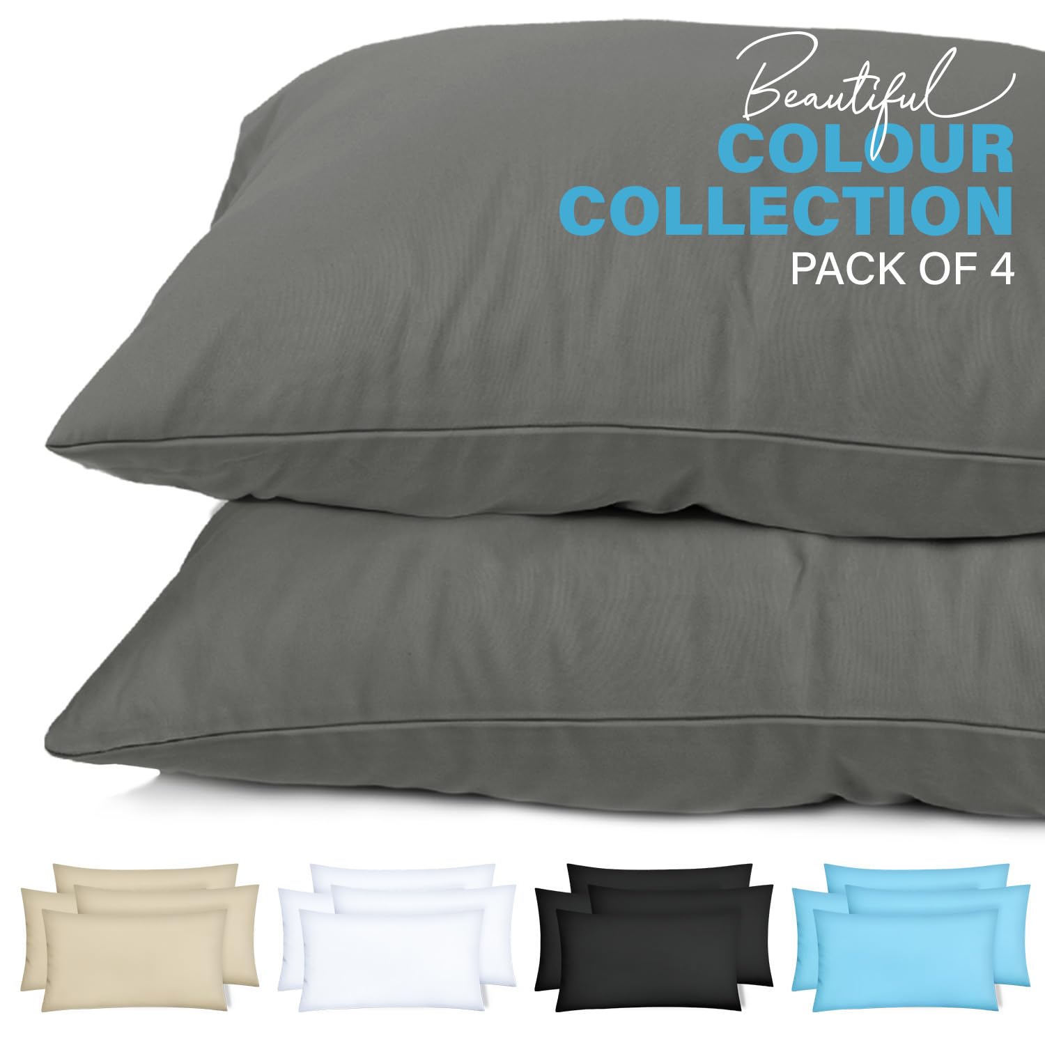 Premium Microfiber Pillow Covers with Envelope Closure