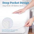 Quilted Mattress Topper - Fitted Skirt-