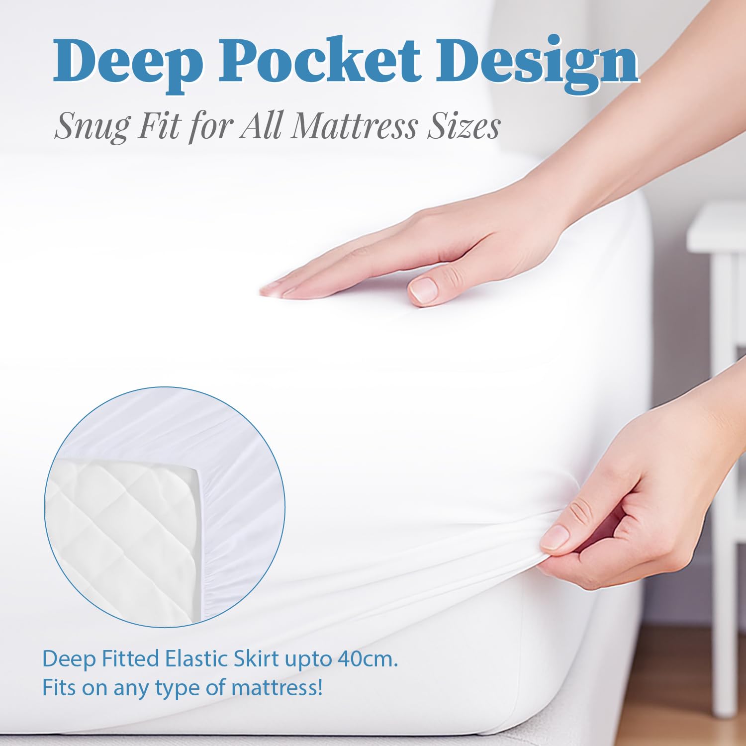 Quilted Mattress Topper - Fitted Skirt-