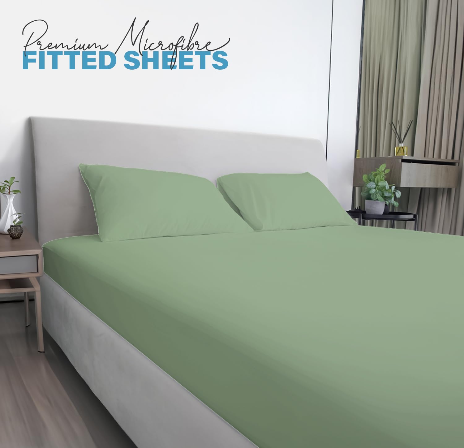 Soft Microfibre Fitted Sheets 40CM - Breathable Wrinkle Free & Fade Resistant
