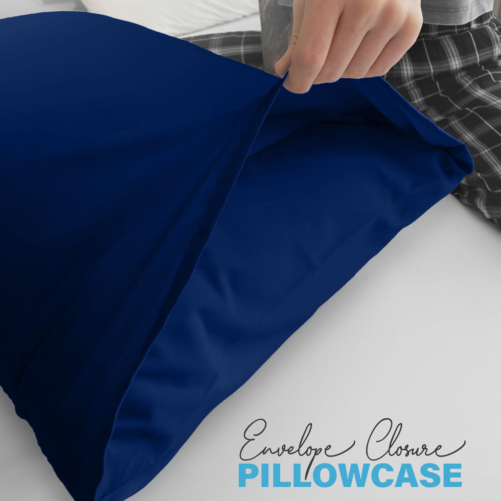 Premium Microfiber Pillow Covers with Envelope Closure
