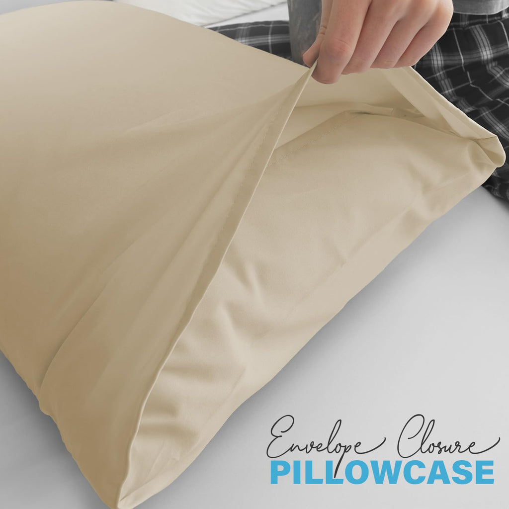 Premium Microfiber Pillow Covers with Envelope Closure