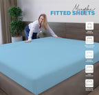 Soft Microfibre Fitted Sheets 40CM - Breathable Wrinkle Free & Fade Resistant