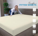 Soft Microfibre Fitted Sheets 40CM - Breathable Wrinkle Free & Fade Resistant