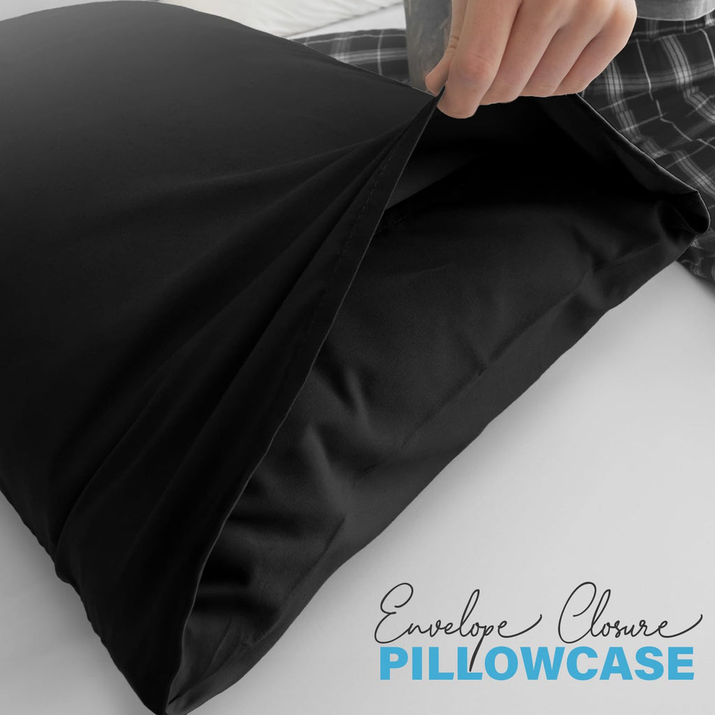 Premium Microfiber Pillow Covers with Envelope Closure