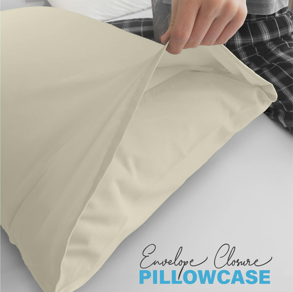 Premium Microfiber Pillow Covers with Envelope Closure