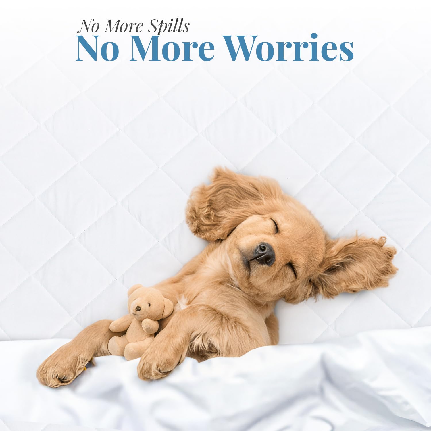Waterproof Quilted Mattress Protector, 4-Layer Super Absorbent Design