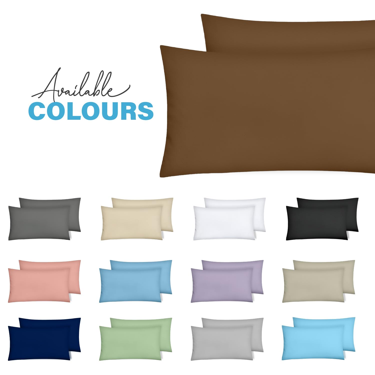 Premium Microfiber Pillow Covers with Envelope Closure