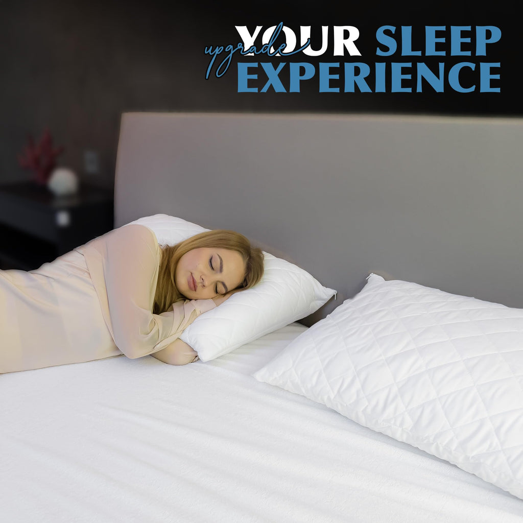 Quilted Hypoallergenic Zipped Pillow Protectors