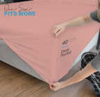 Soft Microfibre Fitted Sheets 40CM - Breathable Wrinkle Free & Fade Resistant