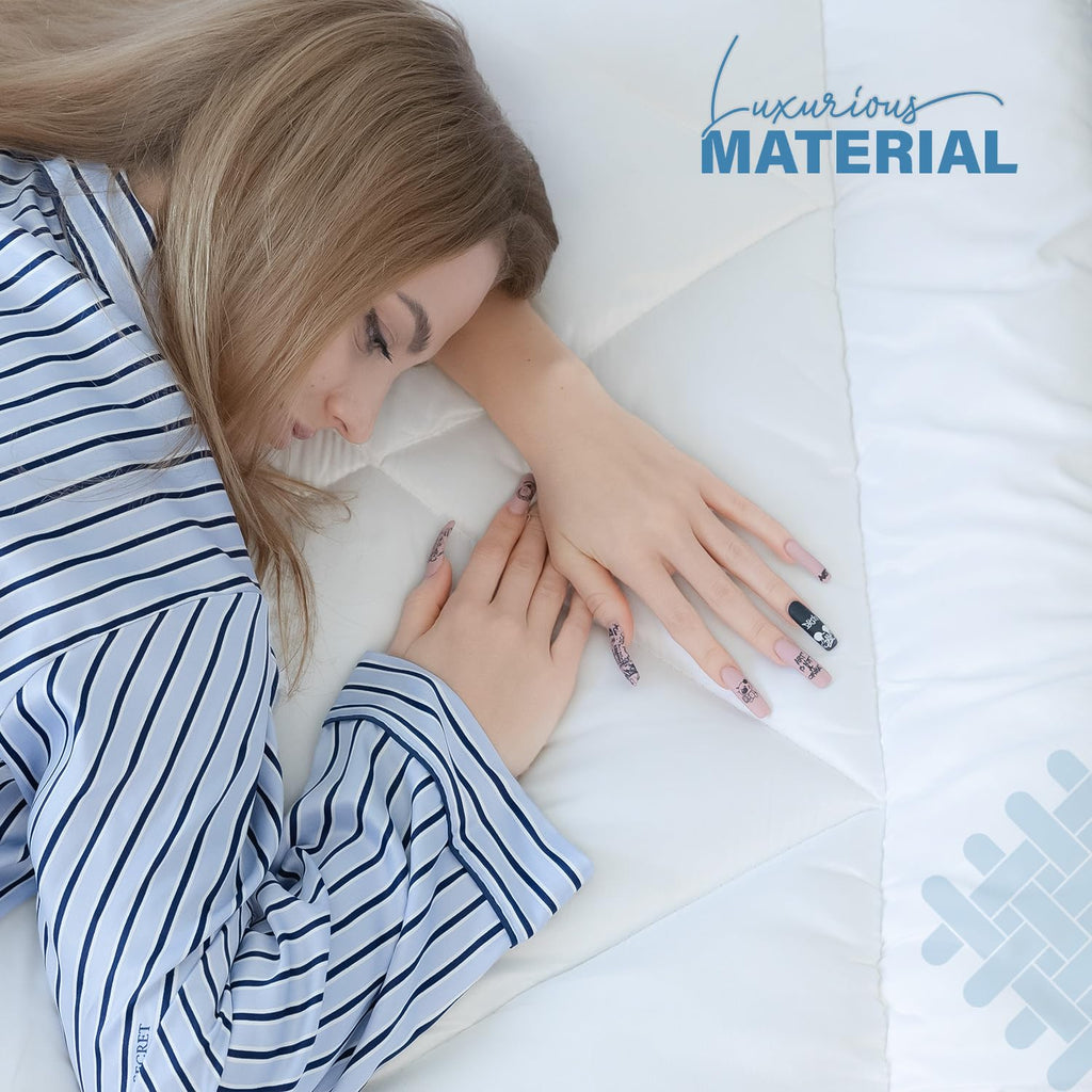 Luxury Quilted Single Mattress Topper – Hypoallergenic Comfort