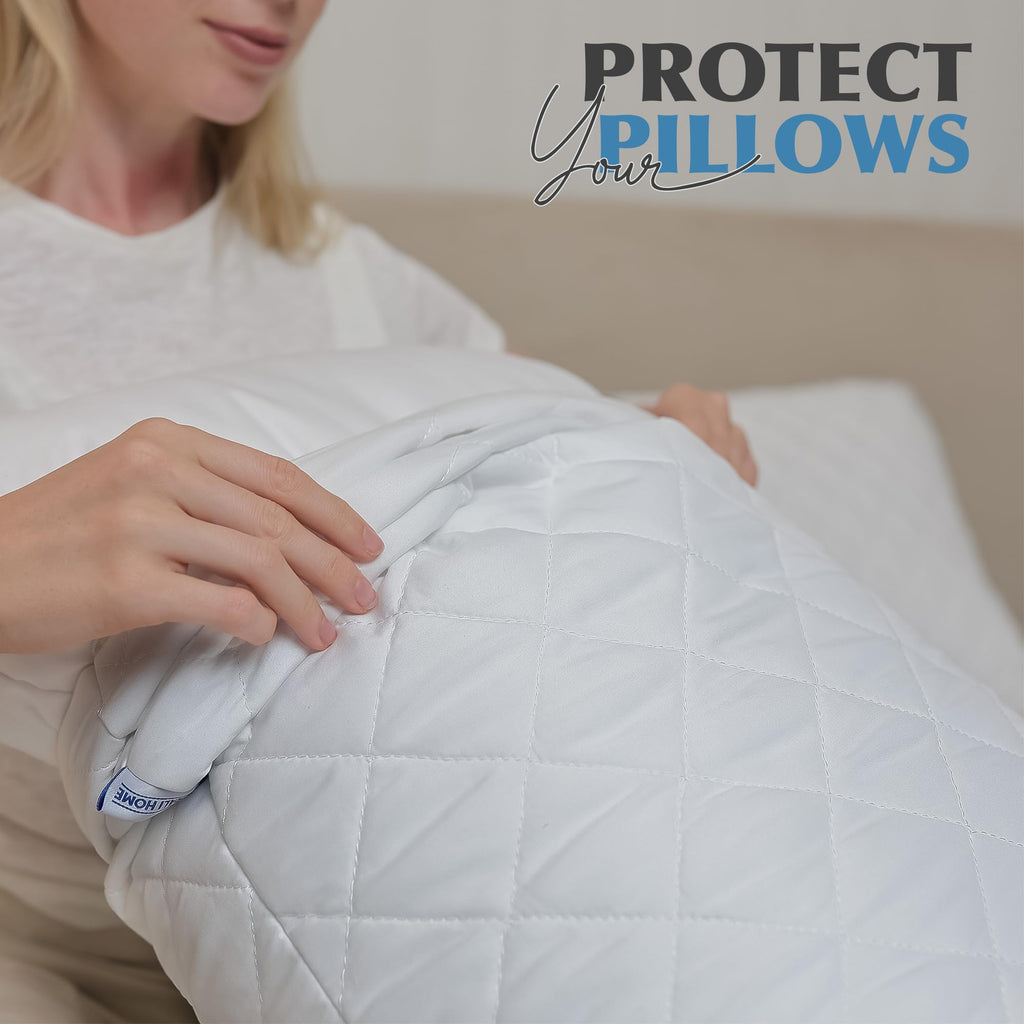 Quilted Hypoallergenic Zipped Pillow Protectors
