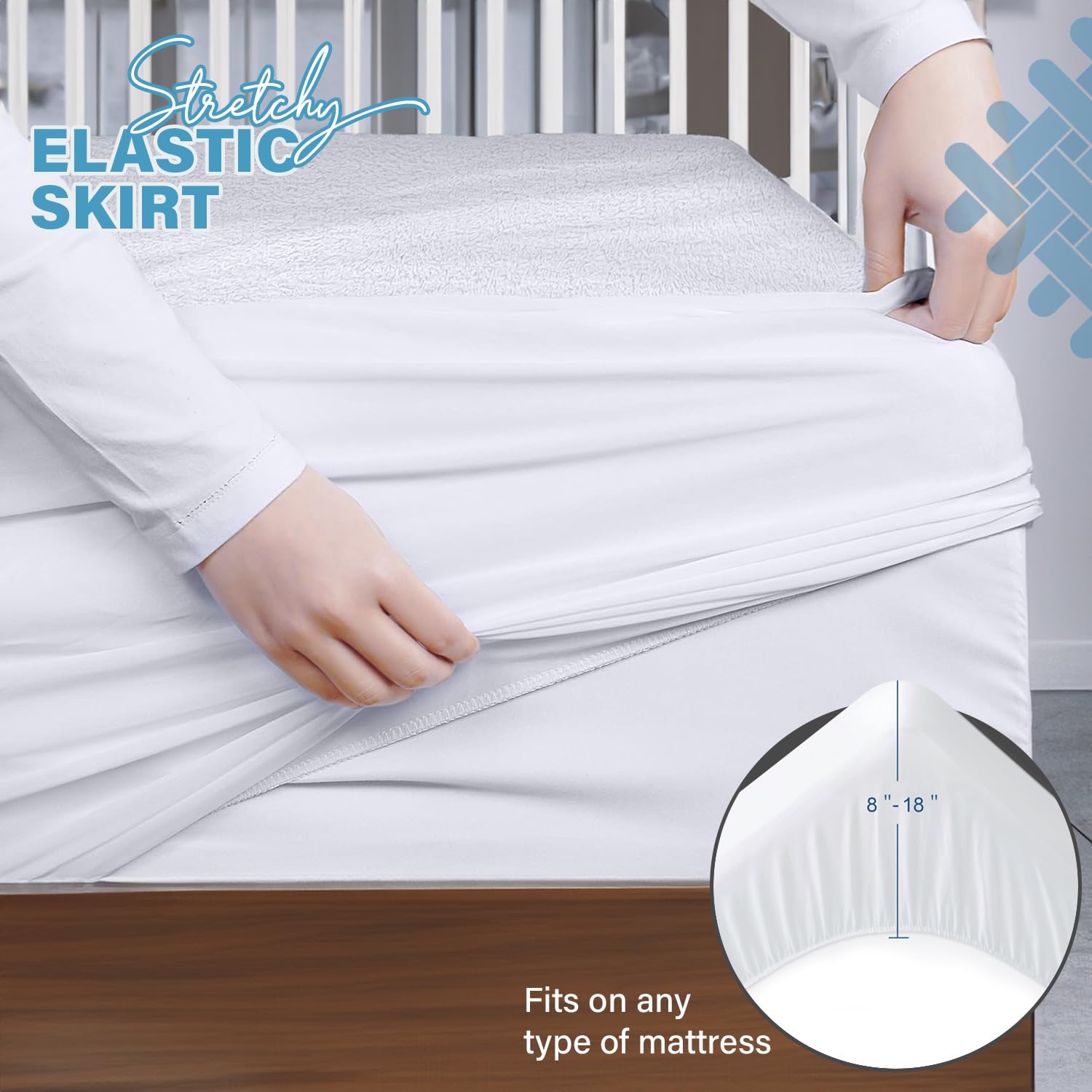 Premium Terry Cotton Mattress Protector - Waterproof