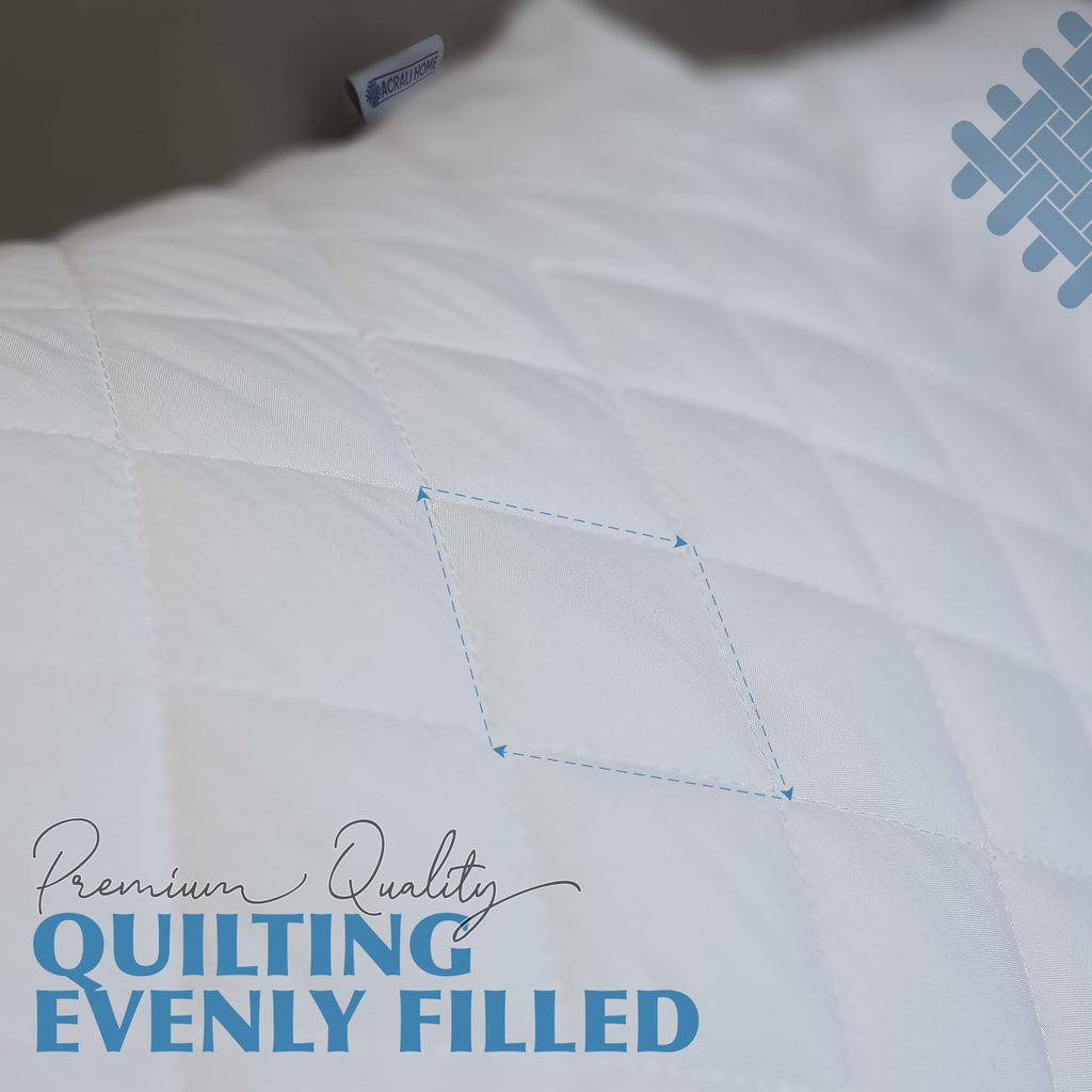 Quilted Hypoallergenic Zipped Pillow Protectors
