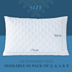 Quilted Hypoallergenic Zipped Pillow Protectors