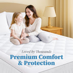 Quilted Mattress Topper - Fitted Skirt-