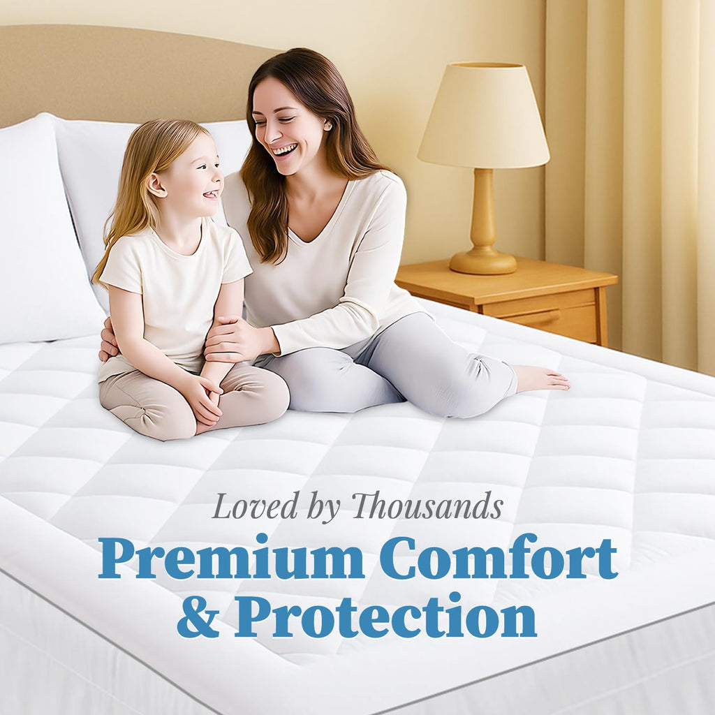 Quilted Mattress Topper - Fitted Skirt-