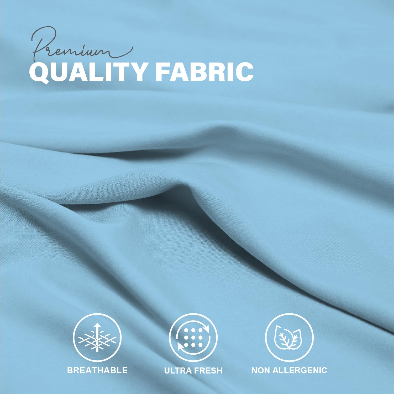 Premium Microfiber Pillow Covers with Envelope Closure