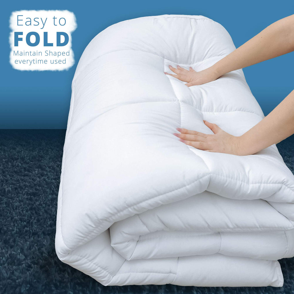 Luxury Quilted Single Mattress Topper – Hypoallergenic Comfort