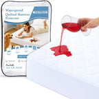 Waterproof Quilted Mattress Protector, 4-Layer Super Absorbent Design