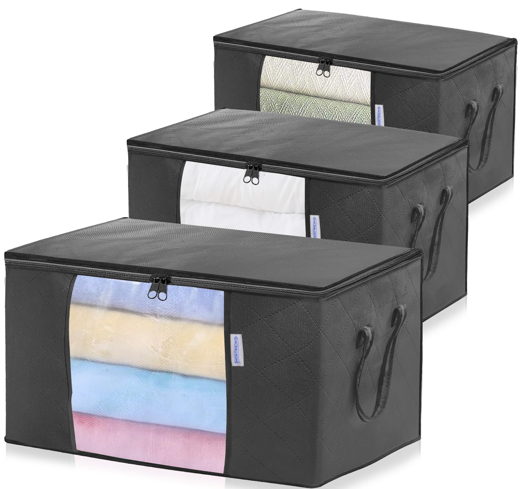 3 Pack Large Storage Bags with Zips