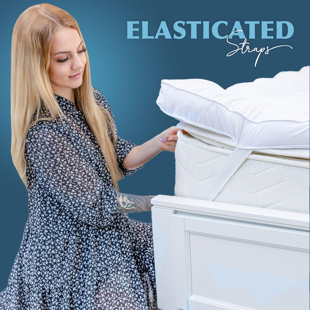Luxury Quilted Single Mattress Topper – Hypoallergenic Comfort