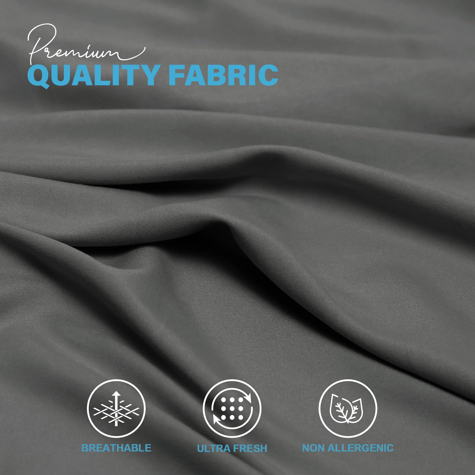 Premium Microfiber Pillow Covers with Envelope Closure